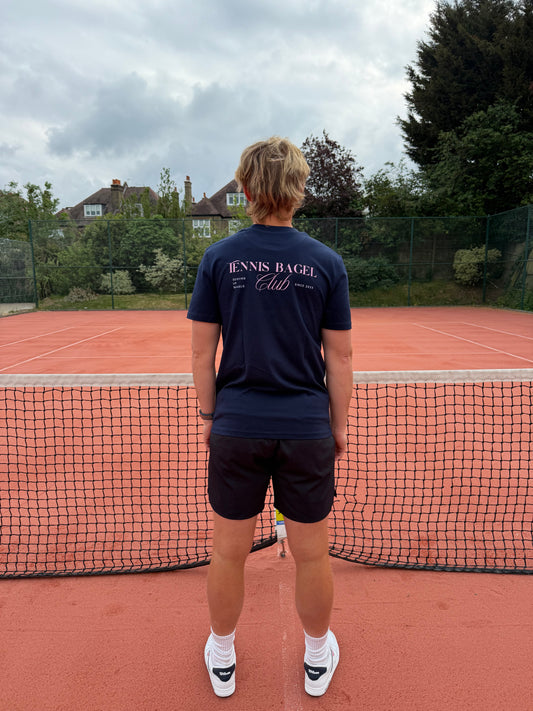 Navy and Pink Court Tee