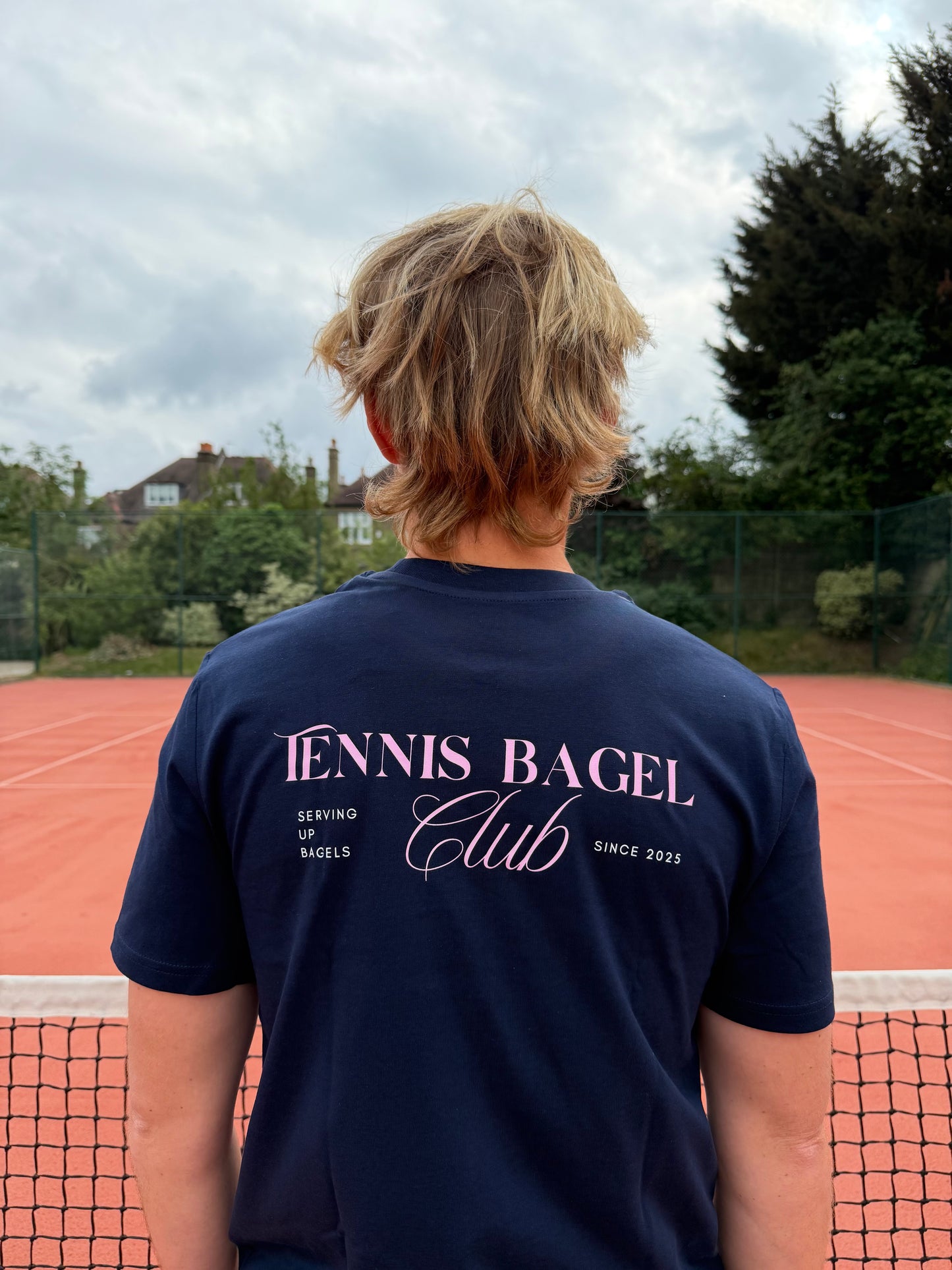 Navy and Pink Court Tee