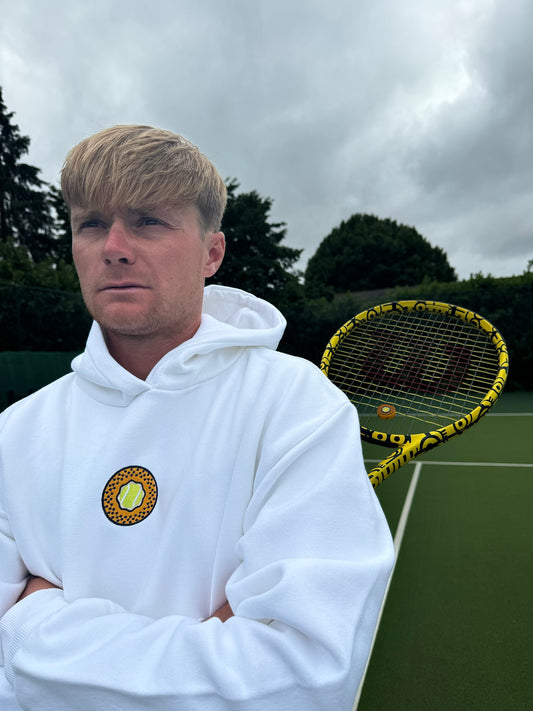 Unisex White Bagel Hoodie