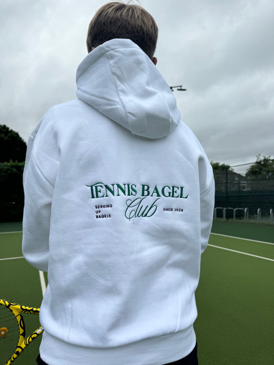 Unisex White Bagel Hoodie